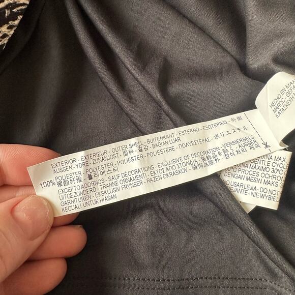 Zara Trafaluc Black Floral Mini Skirt Pockets M Medium - Picture 7 of 9